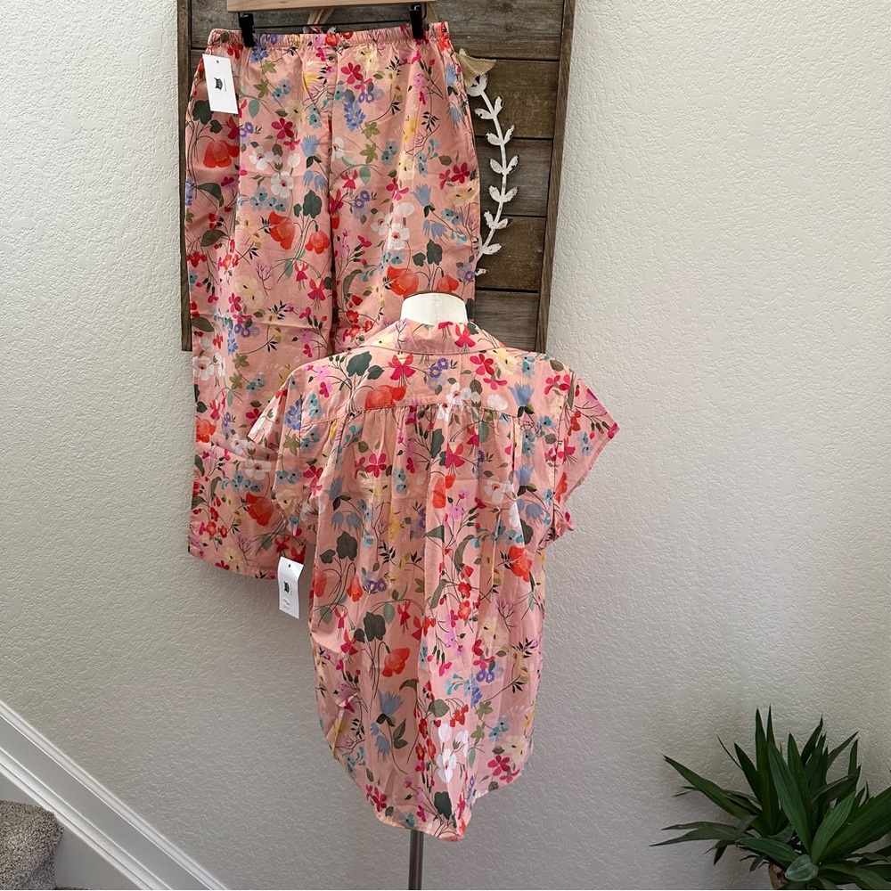 Cat’s Pajamas Strawberry Fields Voile Capri Pajama Set ladies XL NWT - Picture 2 of 14